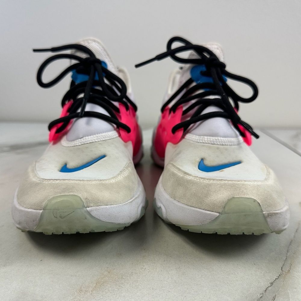 Nike Women's React Presto White Hyper Pink Photo Blue Running Shoes Sneakers, 9 - Picture 4 of 11